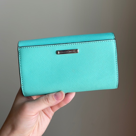 NWOT Rebecca Minkoff Studded Wallet on Chain, Mint Green - Picture 3 of 10